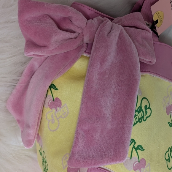 Juicy Couture Pink & Yellow Y2K Cherry Daydreamer Purse w/ Detachable Coin Purse - Picture 11 of 17